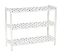 HOMCOM Zapatero de Madera de 3 Niveles Zapatero Recibidor para 9 Pares de Zapatos para Entrada Pasillo 70x26x57,5 cm Blanco Aosom España