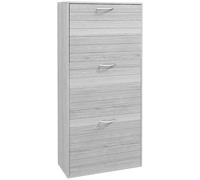 HOMCOM Zapatero Estrecho con 3 Puertas Abatibles para 12 Pares Gris