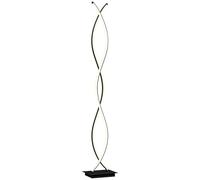 HOMCOMLámpara depie ysalón, lámpara ajustable de 3 niveles, moderna de doble espiral con interruptor de pie, dormitorio, negro
