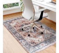 Homcomodar Alfombra Silla Escritorio 90x120cm Rojo Alfombra Protectora Suelo Silla Ruedas Antideslizante Alfombra para Silla de Gaming Ruedas Oficina Ordenador