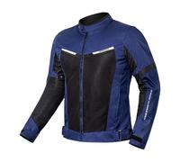 HOMDECR Summer Men's Breathable Motorcycle Riding Chaqueta CE CER CERTIVA Certificado Certificado Diseño De Seguridad Reflectante High Safet (Azul,XL)