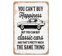 HomDeo Letreros de metal con texto en inglés "You Can't Buy Happiness But You Can Buy a Classic Cars Garage State, Bar Man", decoración de pared, regalos para hombre, 8 x 12 pulgadas