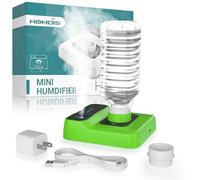 HOMDIS Humidificador de viaje, humidificador portátil para plantas, dormitorio, oficina, hotel o coche, 5000 mAh, funciona con pilas, mini humidificadores de niebla fría, silencioso, 23 dB, apagado