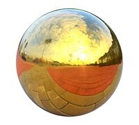 HomDSim Bola de espejo de 30 cm de diámetro, esfera de acero inoxidable pulido reflectante suave para jardín, colorida y brillante adición a cualquier jardín o hogar.