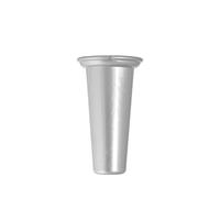 Home 3583726 Jarrón de plástico para cementerio, plateado, 18,5 cm