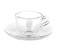 HOME 6 TAZAS DE CAFÉ Con PLATO Basic Vidrio 5822500