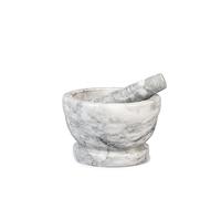 HOME 9767718 - Mortero de mármol con mortero, blanco, 18 cm