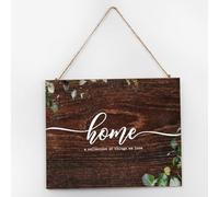 Home A Collection of Things We Love - Letrero de madera para pared, 25,4 x 30,5 cm, refranes inspiradores, decoración de pared, letreros decorativos de madera para interior de casa