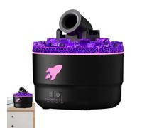 Home Air Diffuser, Turret Fire Mist Humidifiers, Homes Humidifier Diffuser, Flame Airs Diffusers with 7 Color Volcano Light, Timer and Auto-Off Protection for Bedroom Relaxation