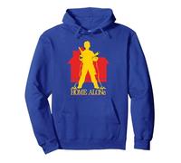 Home Alone Kevin McCallister Silhouette House Logo Retro Sudadera con Capucha, Unisex para Adultos, Azul Real, XL
