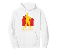Home Alone Kevin McCallister Silhouette House Logo Retro Sudadera con Capucha, Unisex para Adultos, Blanco, M