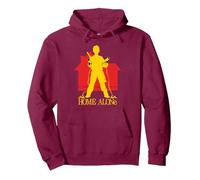 Home Alone Kevin McCallister Silhouette House Logo Retro Sudadera con Capucha, Unisex para Adultos, Granate, L