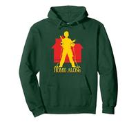 Home Alone Kevin McCallister Silhouette House Logo Retro Sudadera con Capucha, Unisex para Adultos, Verde Bosque, XL