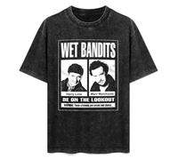 Home Alone Wet Bandits Unisex T-Shirt Printed tee Graphic Top Men Black Shirt M