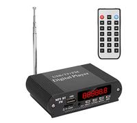 Home Audio Sistema de Amplificador de Potencia Bluetooth, 3 en 1 Mini BT5.0 Receptor de Amplificador de Audio Estéreo de 2 Canales para Altavoces Domésticos 40W X 2 para(Reproductor bluetooth negro)