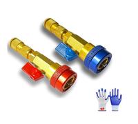 Home & Auto AC Valve Core Remover Installer Tool, High Low Pressure Ac Refrigerant Valve Core Quick Removal Tool Kit, for R134A Refrigerant Air Conditioner System (Type C)