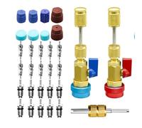 Home & Auto AC Valve Core Remover Installer Tool, High Low Pressure Ac Refrigerant Valve Core Quick Removal Tool Kit, for R134A Refrigerant Air Conditioner System (Type D)