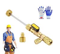 Home & Auto AC Valve Core Remover Installer Tool, High Low Pressure Ac Refrigerant Valve Core Quick Removal Tool Kit, for R134A Refrigerant Air Conditioner System (Type A)