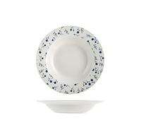 Home Bloom - Juego de 6 platos hondos de porcelana, ala, 21 cm