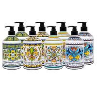 Home & Body Company Deruta de Perugia - Botellas de jabón de manos italianas, paquete de 8 unidades, lavanda, naranja, limón y verba