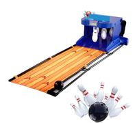 Home Bowlings Máquina de Bolos eléctrica con Marcador LED, reinicio automático y Efectos de Sonido, Juego de Bolos Interior portátil para niños Adultos, Carril de 2 m (6,56 pies), Plegable 2m