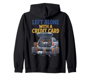 Home Cinema Left Alone with A Credit Card Funny Hobby Sudadera con Capucha