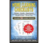 HOME CLEANING CHECKLISTS: Professional House Cleaning Checklist System | Daily & Deep Cleaning Use | 50 Tear Out Housekeeping Checklists for Homes, Rentals, Airbnb, & Cleaning Businesses | 6x9 Inches