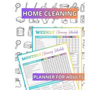 Home Cleaning Planner for Adults: Daily, Weekly & Monthly Checklists for Decluttering, Organization, Household Routines, Maintenance & Executive Function Support