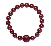 Home Collections Pulsera Feng Shui Amuleto Zodiaco Pulsera Cinabrio Riqueza Suerte Cuentas Piedra Natural Charm Pulsera Elástica Talismán para la prosperidad Dinero Buena Suerte Cinabrio (Color: Gallo