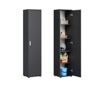 Home Collective Armario multiusos estrecho de 40 cm con 1 puerta y 4 estantes, armario universal para el hogar, pasillo, oficina o dormitorio, 40 x 35 x 184 cm (ancho x profundidad x alto), color