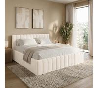 Home Collective Cama tapizada de 180 x 200 cm con cajonera y somier, cama doble de almacenamiento, tela de chenilla suave, estructura de cama para dormitorio, habitación juvenil, soporta hasta 240 kg