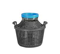 Home Damajuana en Vidrio con Cesta de plástico, Verde/Marrón, 5 litros