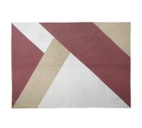 HOME DECO FACTORY Alfombra Geométrica de Algodón Moderna 120x170 cm Beige | Algodón, alfombra geométrica, 120x170 cm, diseño moderno y cómodo, salón o dormitorio, beige