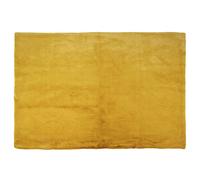 HOME DECO FACTORY Alfombra Imitación Pelo Fina Moderna 120x170 cm Amarillo | Algodón, alfombra imitación pelo fina, 120x170 cm, diseño elegante y cómodo, salón o dormitorio, amarillo