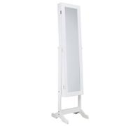 Home Deco Factory Armario Joyero De Pie Con Espejo Verona Repisas Cajones Ganchos 37.5x34x145 Cm