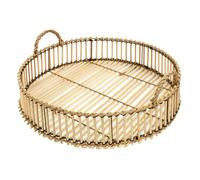HOME DECO FACTORY Bandeja de Bambú 40 cm con Asas Servir y Decorar | Bambú, bandeja, 40 cm, asas integradas, servir y decorar, cocina o salón, servicio de mesa, bambú