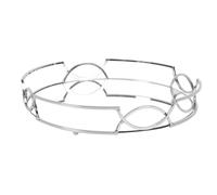 HOME DECO FACTORY Bandeja Espejo Plateada 30 cm Servir y Decorar | Metal, bandeja con espejo, 30 cm, elegante y versátil, servir o decorar, mesa o consola, plateada