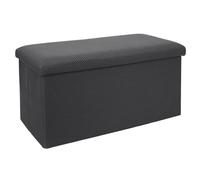 HOME DECO FACTORY Baúl Banco Plegable Contemporáneo Cómodo Gris Oscuro