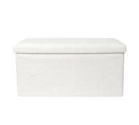HOME DECO FACTORY Baúl Banco Plegable de Bou lmacenaje Blanco