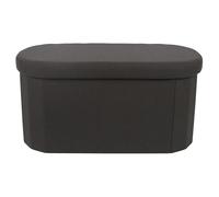 HOME DECO FACTORY Baúl Banco Plegable Pills Asiento y Almacenaje Negro