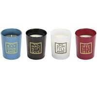 Home Deco Factory BO5444 - Velas perfumadas You Are Irresistible - Juego de 4 flores, algodón, color azul y blanco, burdeos, negro, dorado, 6 x 10 x 27 cm