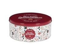 HOME DECO FACTORY - BT6804 - Caja de Almacenamiento de Metal Navidad X3, Diseño Festivo y Colorido, Ideal para Organizar Tus Decoraciones, Duradera y Versátil, Rojo y Blanco, 30x20x15 cm
