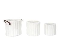 HOME DECO FACTORY Cesta de Almacenaje Efecto Pelo 30 cm Juguetes Blanco | Poliéster, cesta de almacenaje, efecto pelo, 30x30x30 cm, juguetes y ropa, dormitorio o salón, blanco