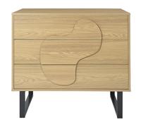 HOME DECO FACTORY Cómoda Calypso Contemporánea Cajones Amplios Marrón | Madera de ingeniería, cómoda Calypso, cajones amplios, almacenaje versátil, dormitorio salón, marrón y negro