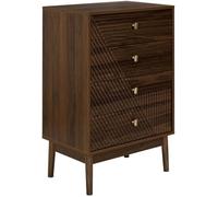 HOME DECO FACTORY Cómoda Elegante de Madera Almacenaje Optimizado Marrón | Madera, cómoda, cajones espaciosos, almacenaje optimizado, dormitorio o salón, versátil, marrón