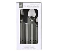 HOME DECO FACTORY Conjunto de 6 Tenedores de INOX Ergonómicos Gris | Acero inoxidable, conjunto de 6 tenedores, diseño moderno, agarre ergonómico, servicio de mesa, fáciles de limpiar, gris