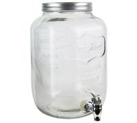 Home Deco Factory Dispensador Bebida 8 L Colección Essentiel Cristal con Grifo Tapa Metal