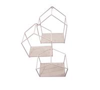 HOME DECO FACTORY Estantes Decorativos de Madera Almacenaje Moderno Rosa | Madera, estantes decorativos, diseño moderno y elegante, almacenaje práctico, salón o dormitorio, para fijar, rosa