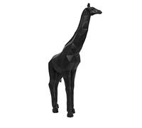 HOME DECO FACTORY Figura Jirafa Origami de Resina Diseño Elegante Negro | Polirresina, figura de jirafa origami, estilo origami geométrico, salón dormitorio despacho, decorativa, elegante, negro