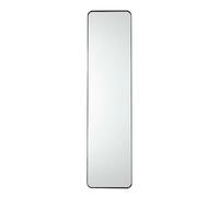 HOME DECO FACTORY - HD0027 Espejo de Puerta Negro 30 x 120 cm - Diseño Moderno y Elegante - Ideal para Salón, Dormitorio o Entrada - Instalación Fácil - Reflejo Luminoso